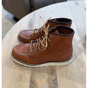 $345 Red Wing Moc 6” Women’s Lace Up Boots Shoes Brown Leather Shoes 9 40 3374